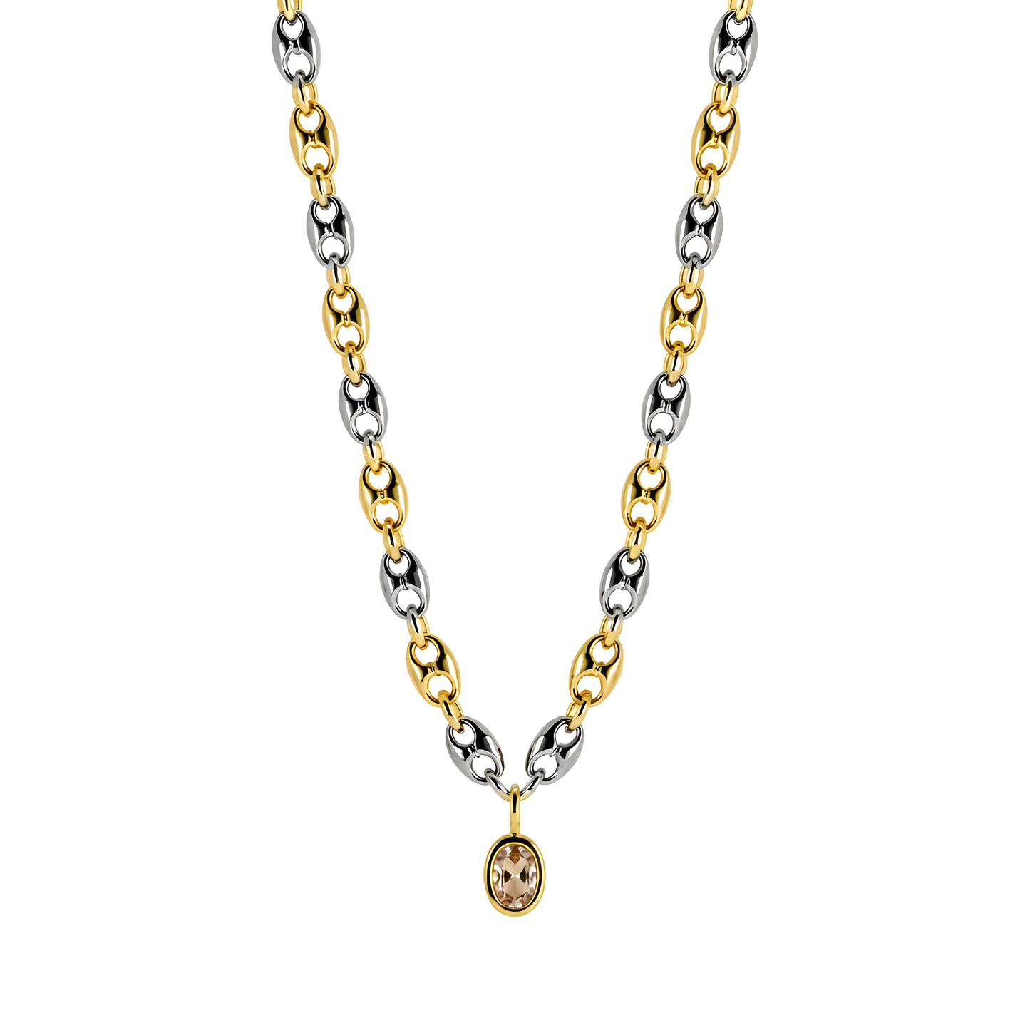 TWO TONE OVAL LINK